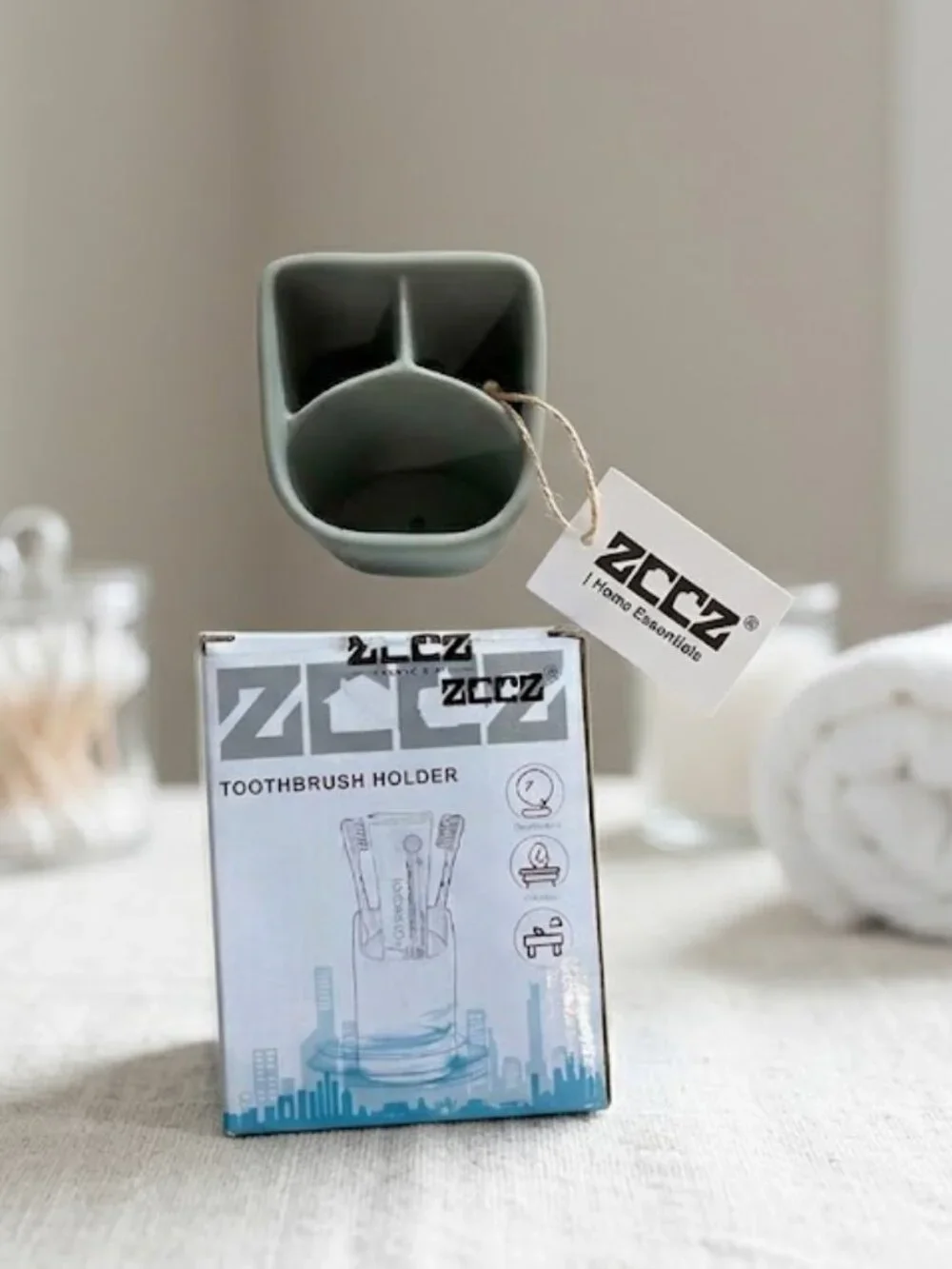 NIB (Sealed Box) - ZCCZ Grey Toothbrush Holder / Desk Organizer